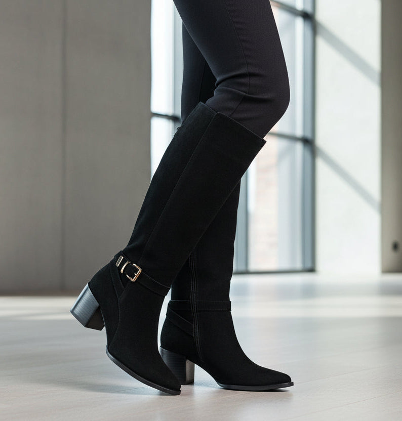 Bota Loren Gamuza Negro