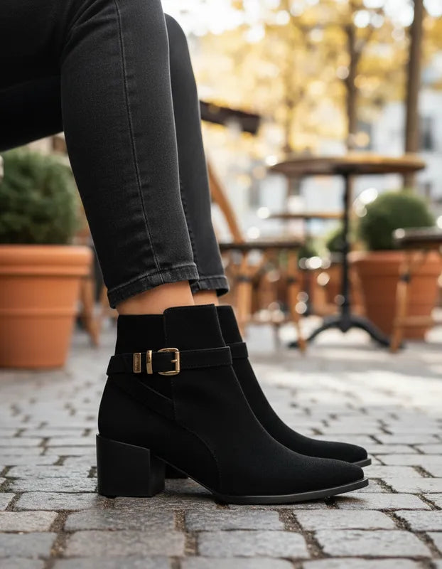 Botin Lory Gamuza Negro