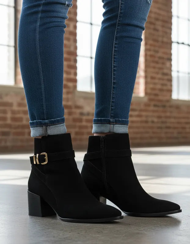 Botin Lory Gamuza Negro