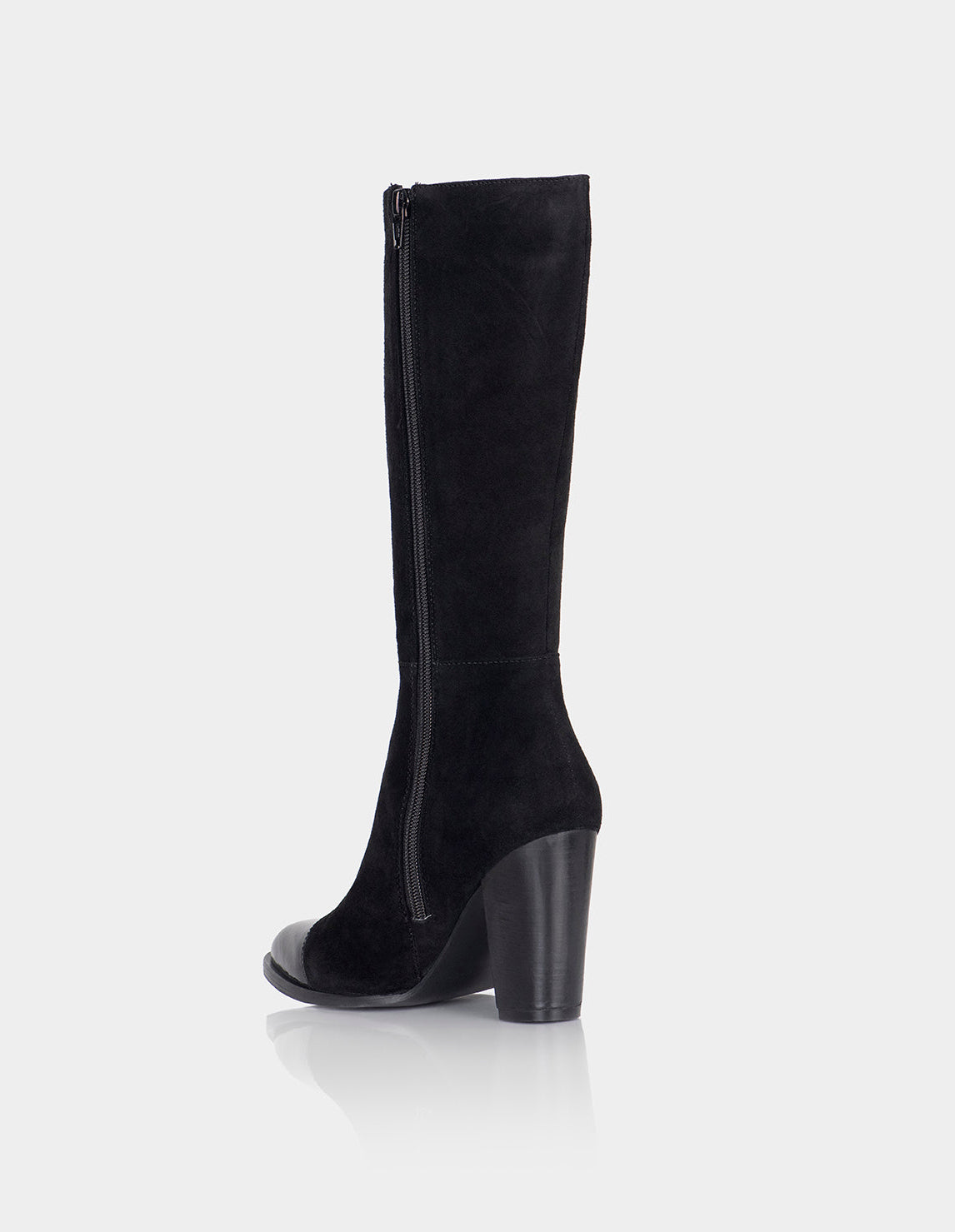 Bota Noa Charol x Cuero Ante Negro