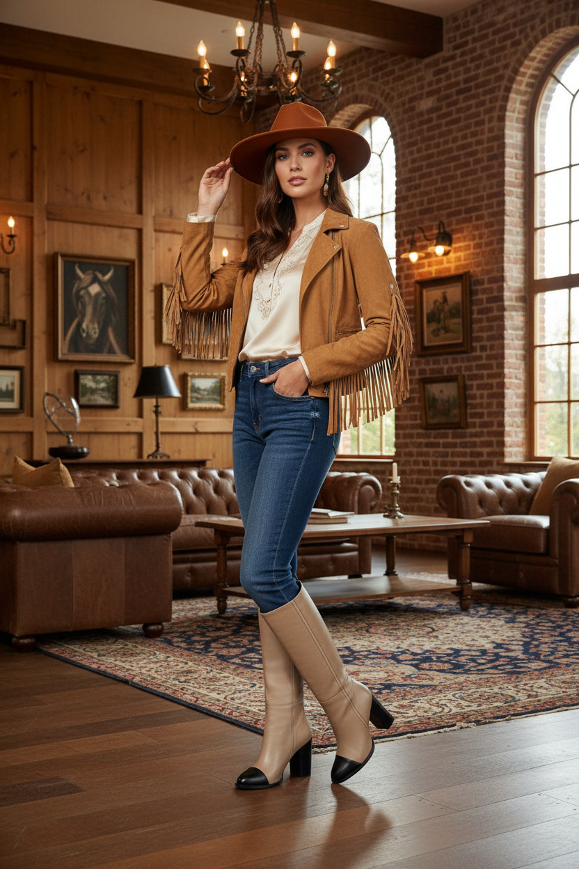 Bota Noa Charol x capuchino