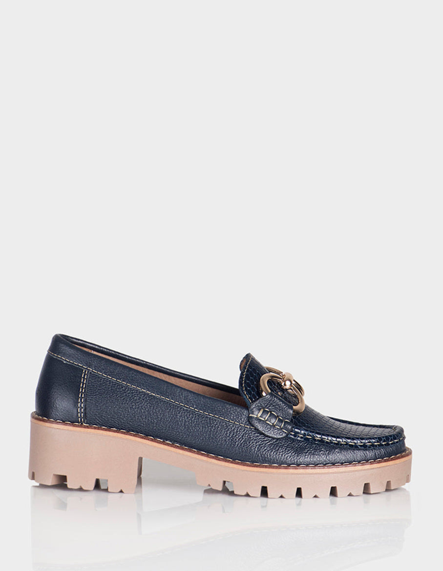 Mocasin Pepa Folia Azul