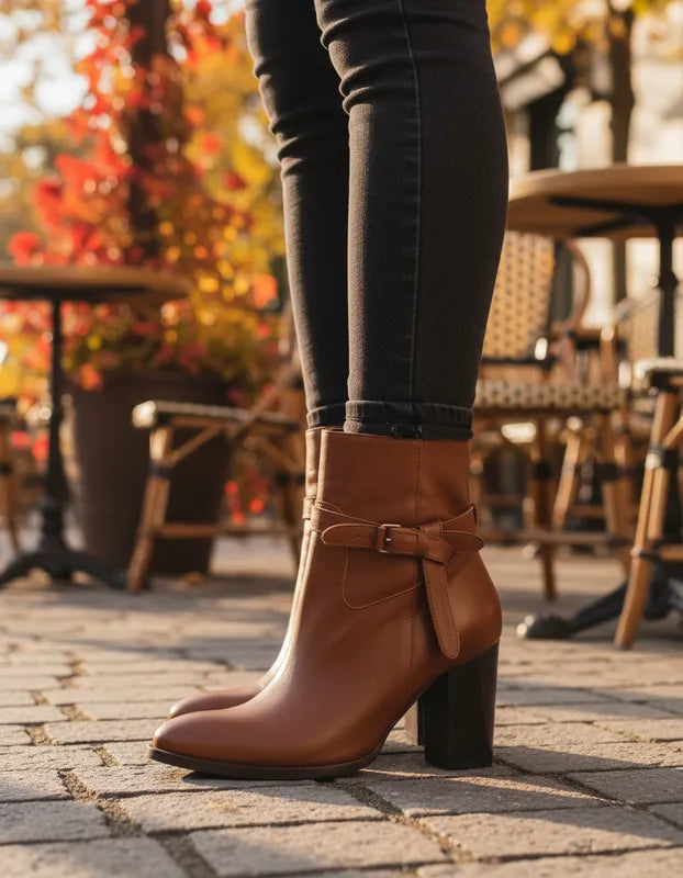 Botin Paloma Cuero Miel