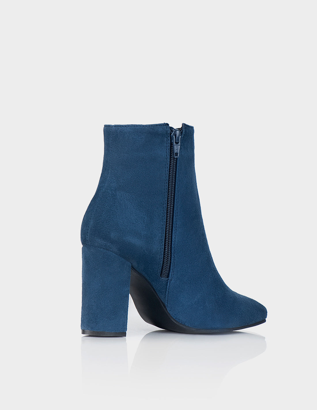 Botin Reyna Cuero Ante Azul