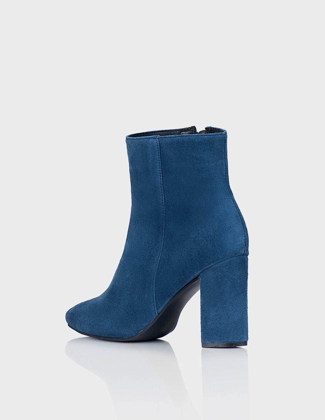 Botin Reyna Cuero Ante Azul