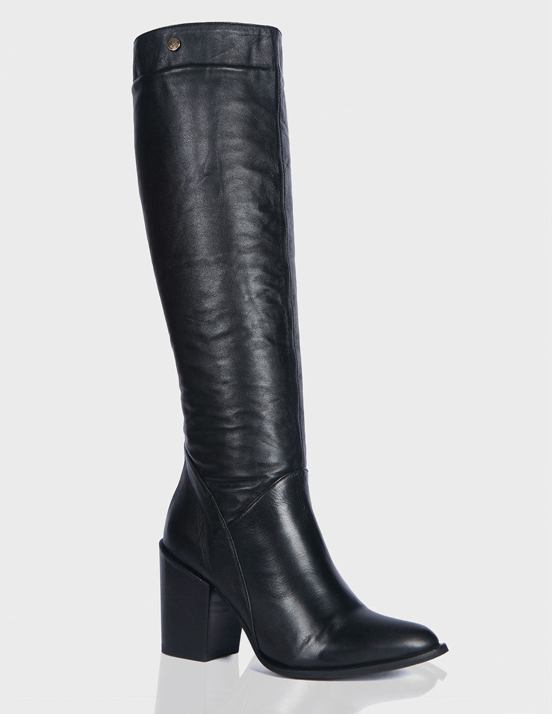 Bota Romina Cuero Negro