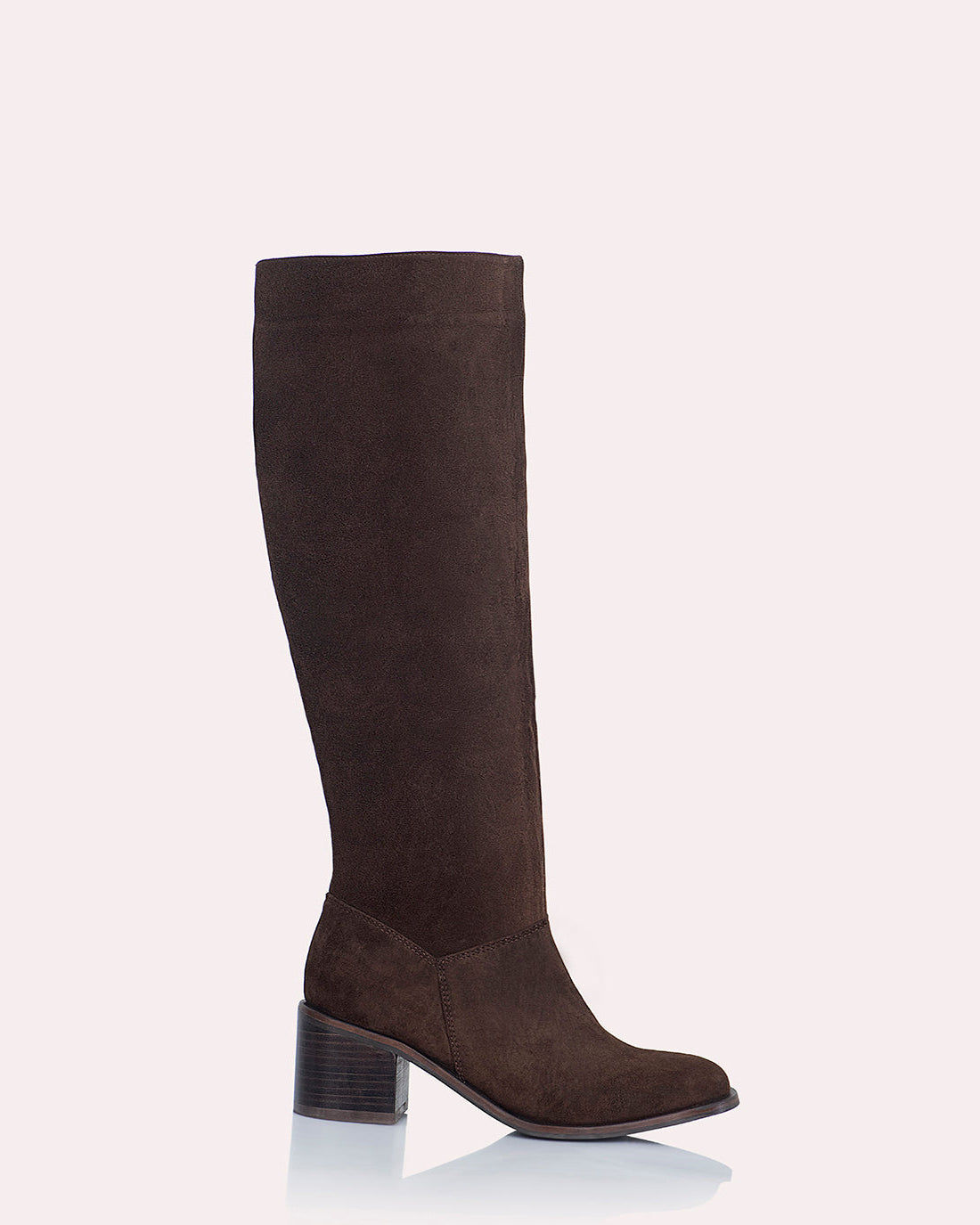 Bota Slouchy Sante Cuero Ante Cafe