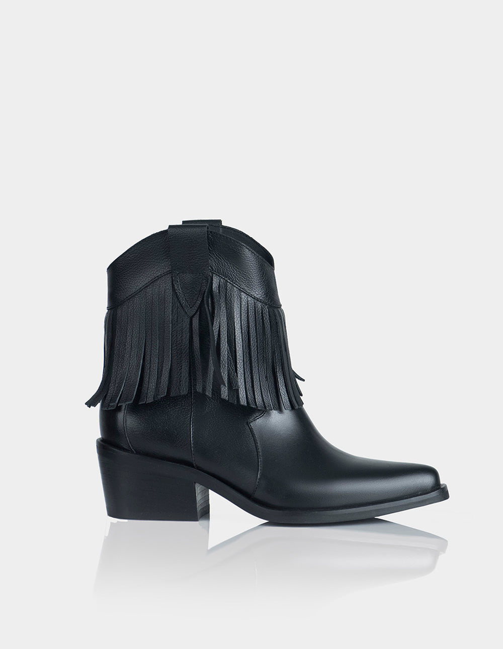 Botin Texana Sonora Flecos Negra