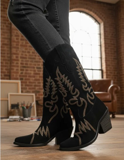 Texana Soho Gamuza Negro