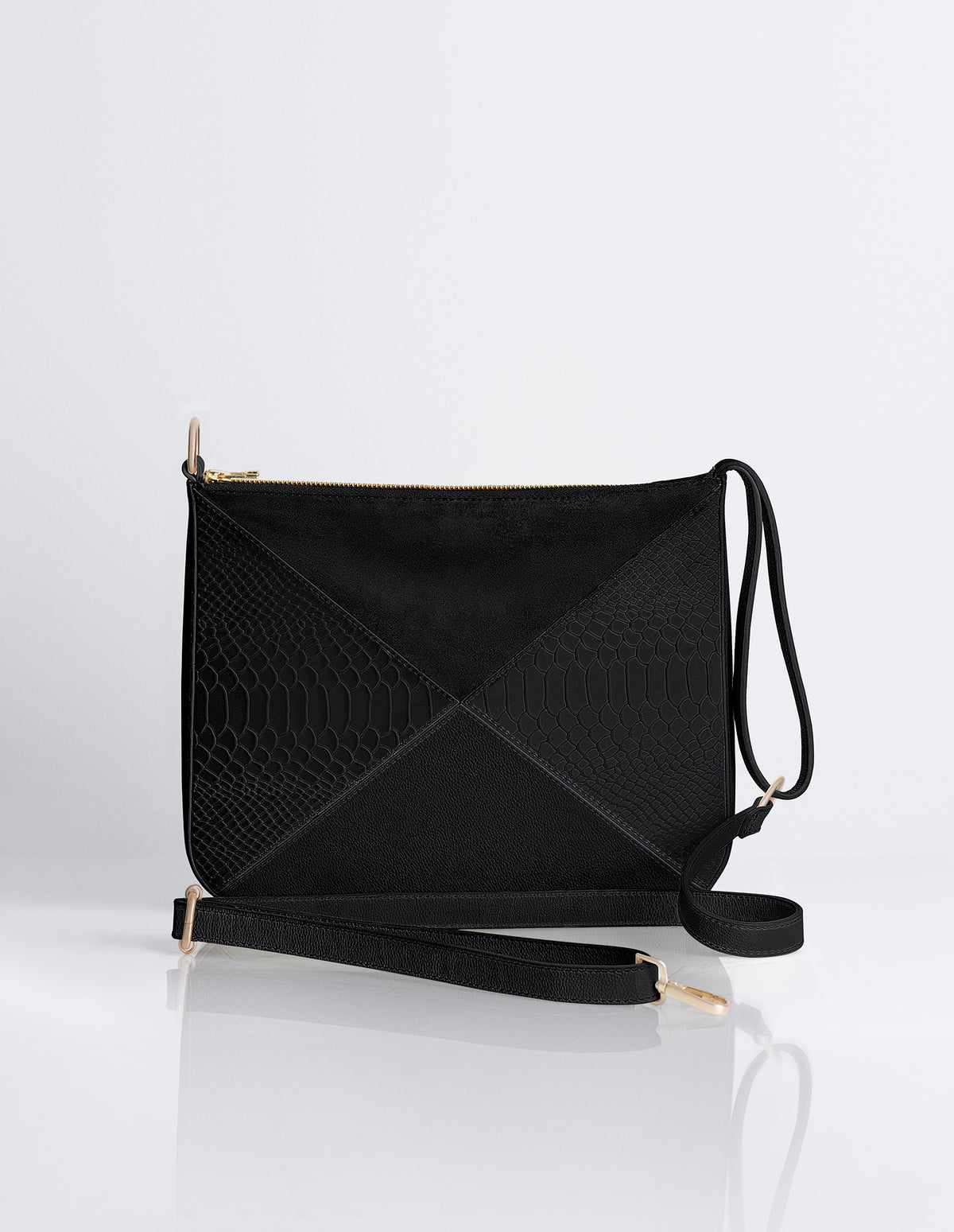 BOLSO TRIANGOLI NEGRO X NEGRO