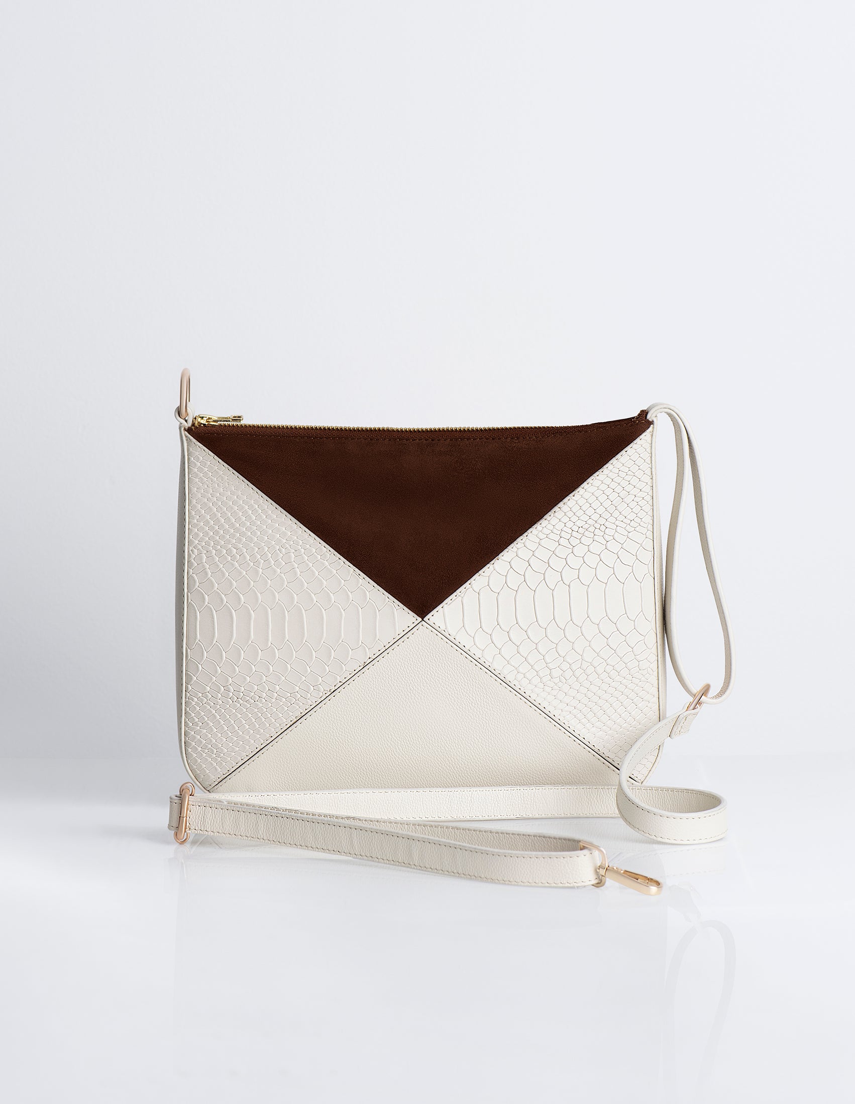 Bolso Triangoli Beige x Canela