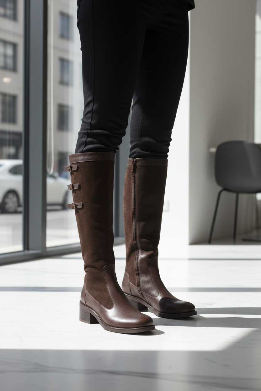 Bota Urbe Cuero y Gamuza Cafe