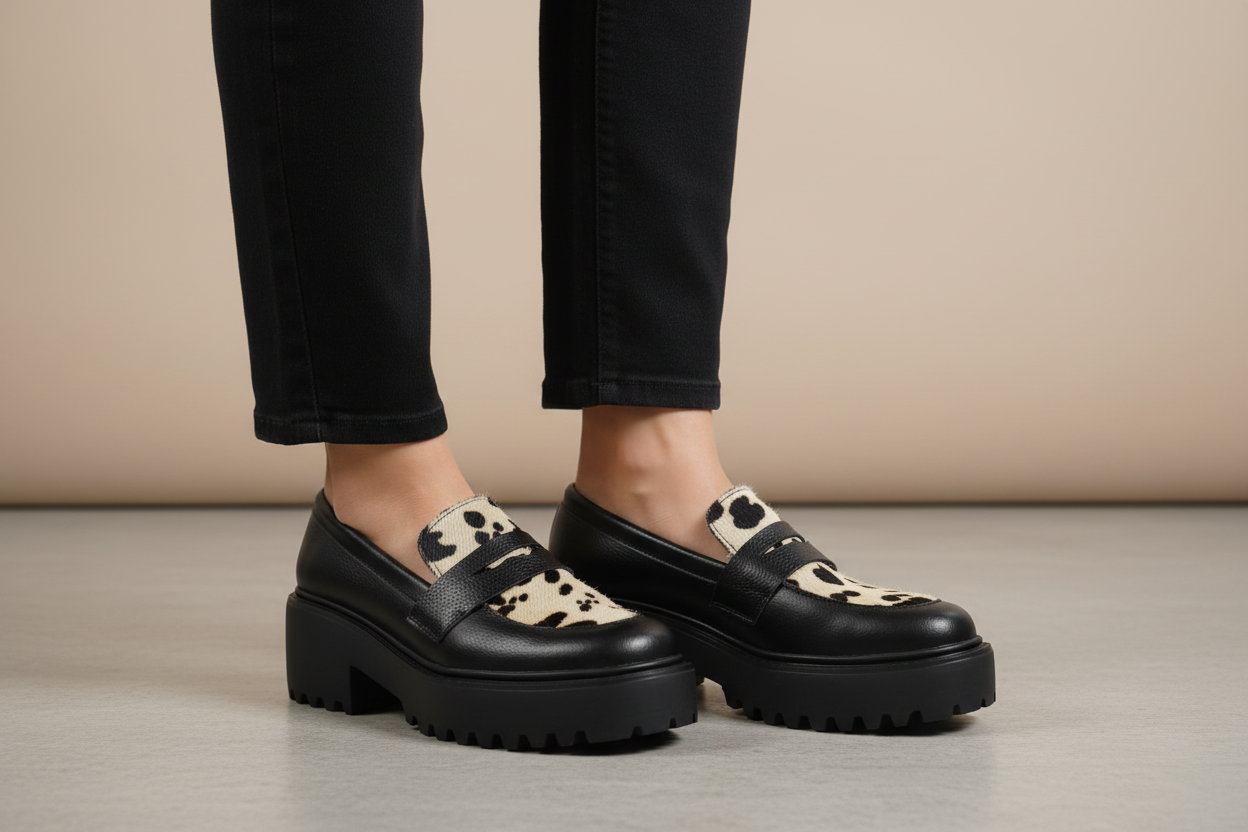 MOCASIN CAPRI VAQUITA * CUERO NEGRO