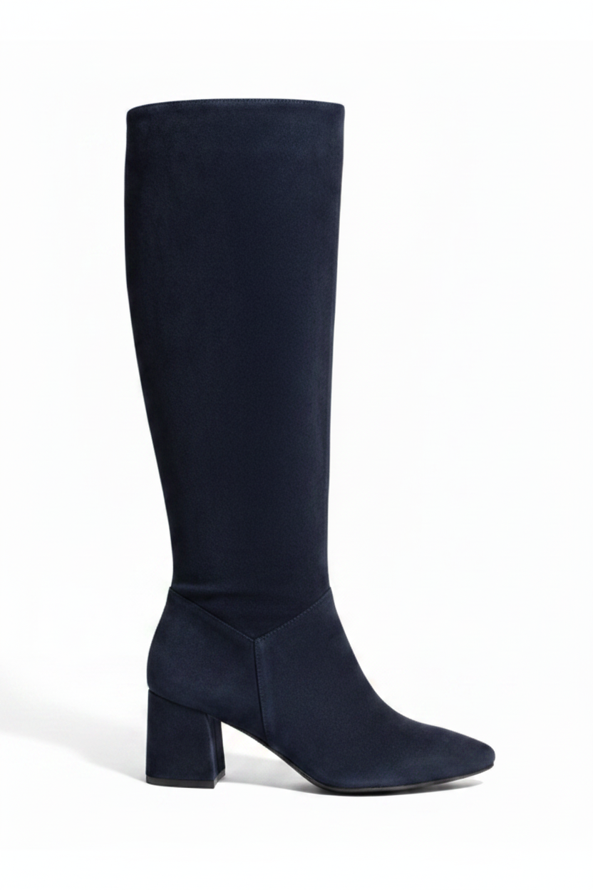 Bota Evangeline Cuero ante azul