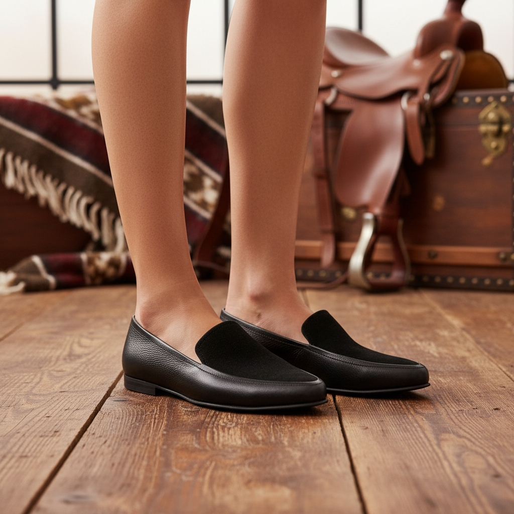 Baleta Gaby Cuero y Ante Negro