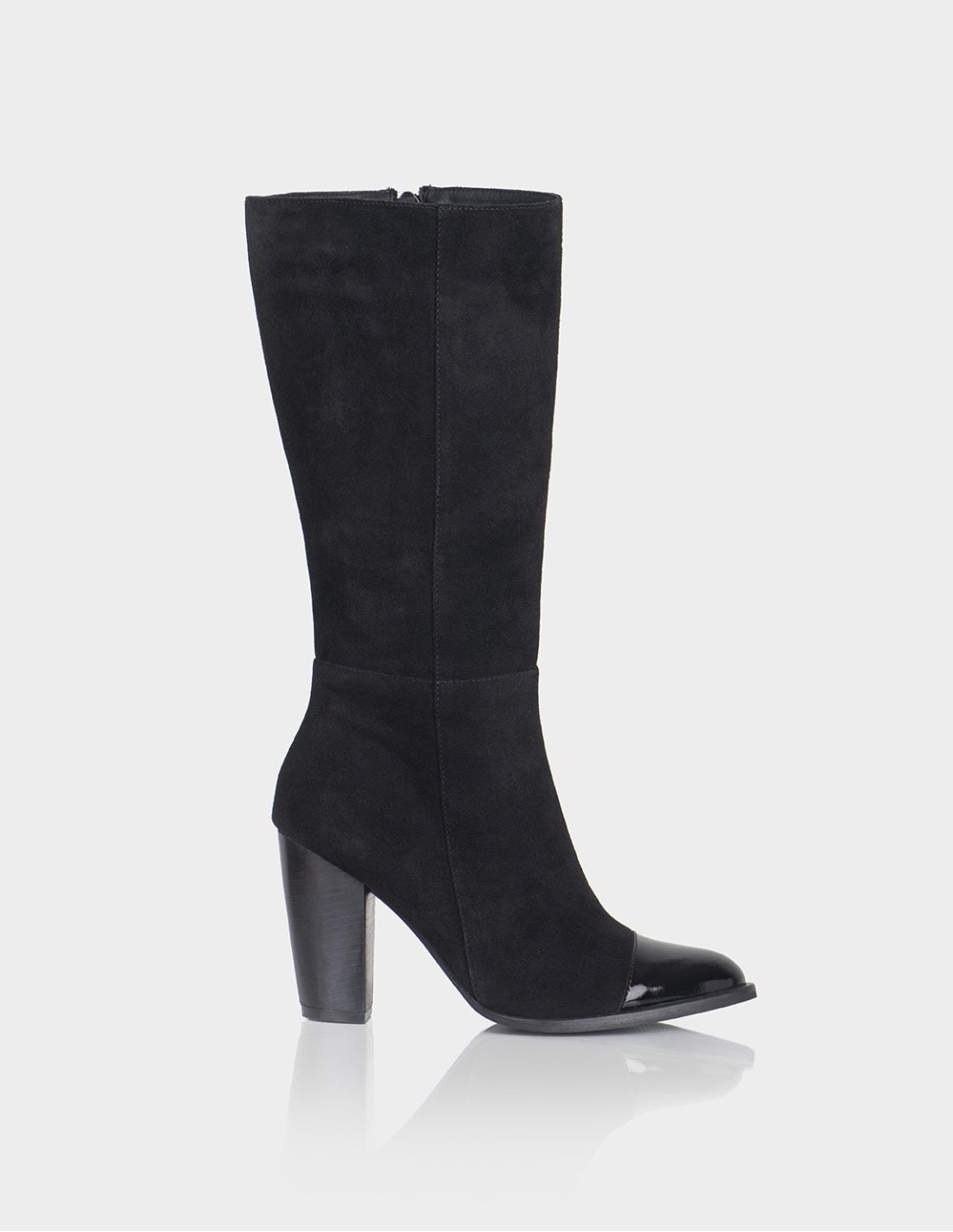 Bota Noa Charol x Cuero Ante Negro
