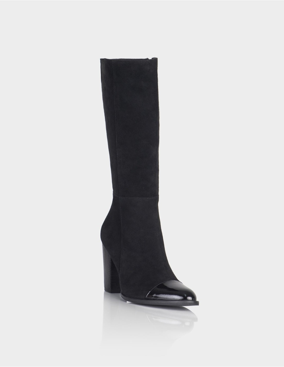 Bota Noa Charol x Cuero Ante Negro