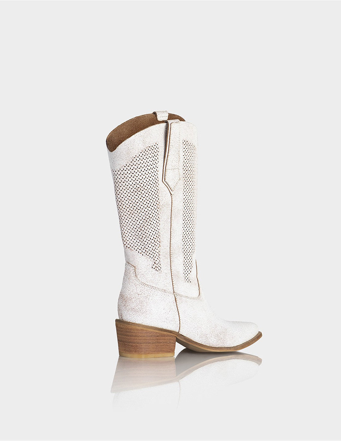 Bota Texana Tijuana Craquel Blanco