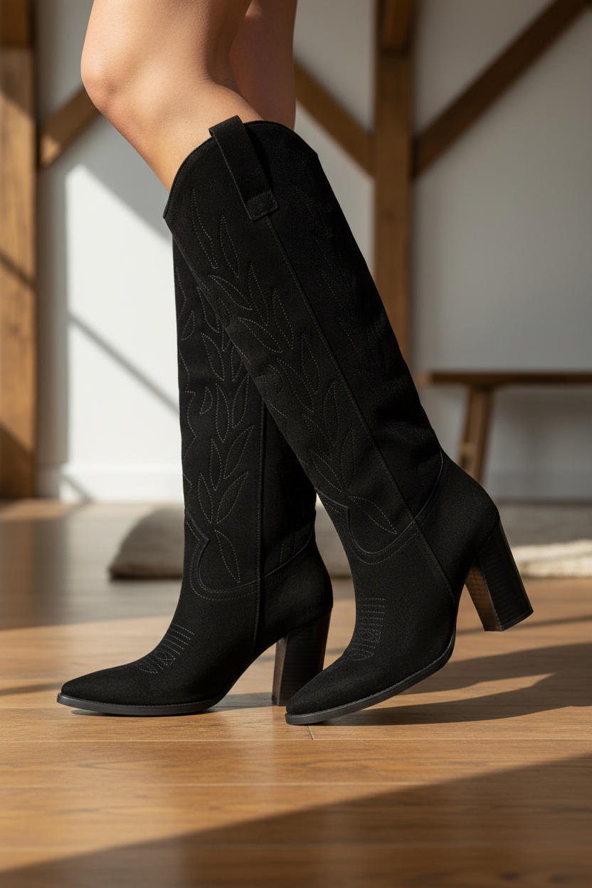 Texana Zaria Gamuza Negro