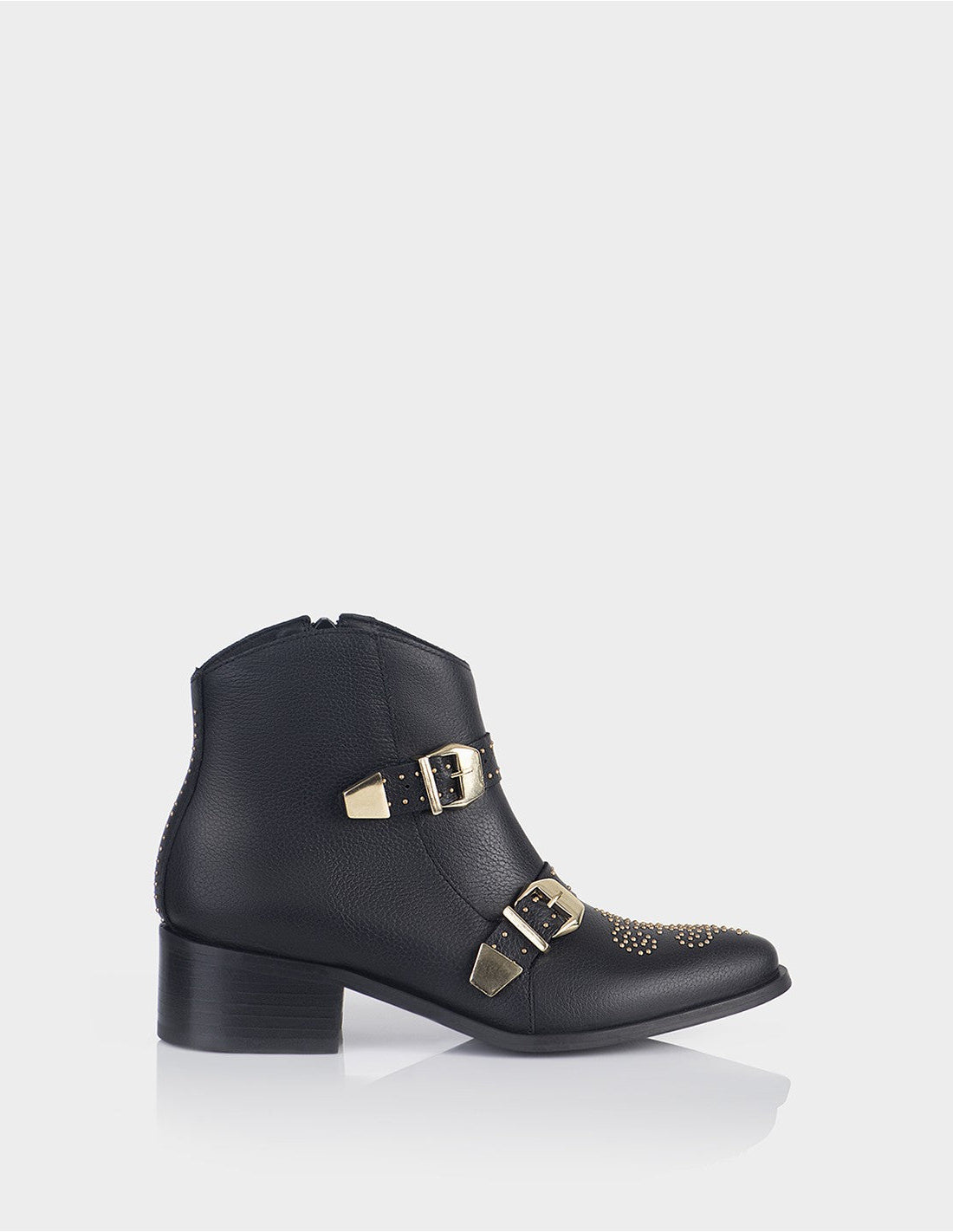 Botin Cizma Cuero Negro