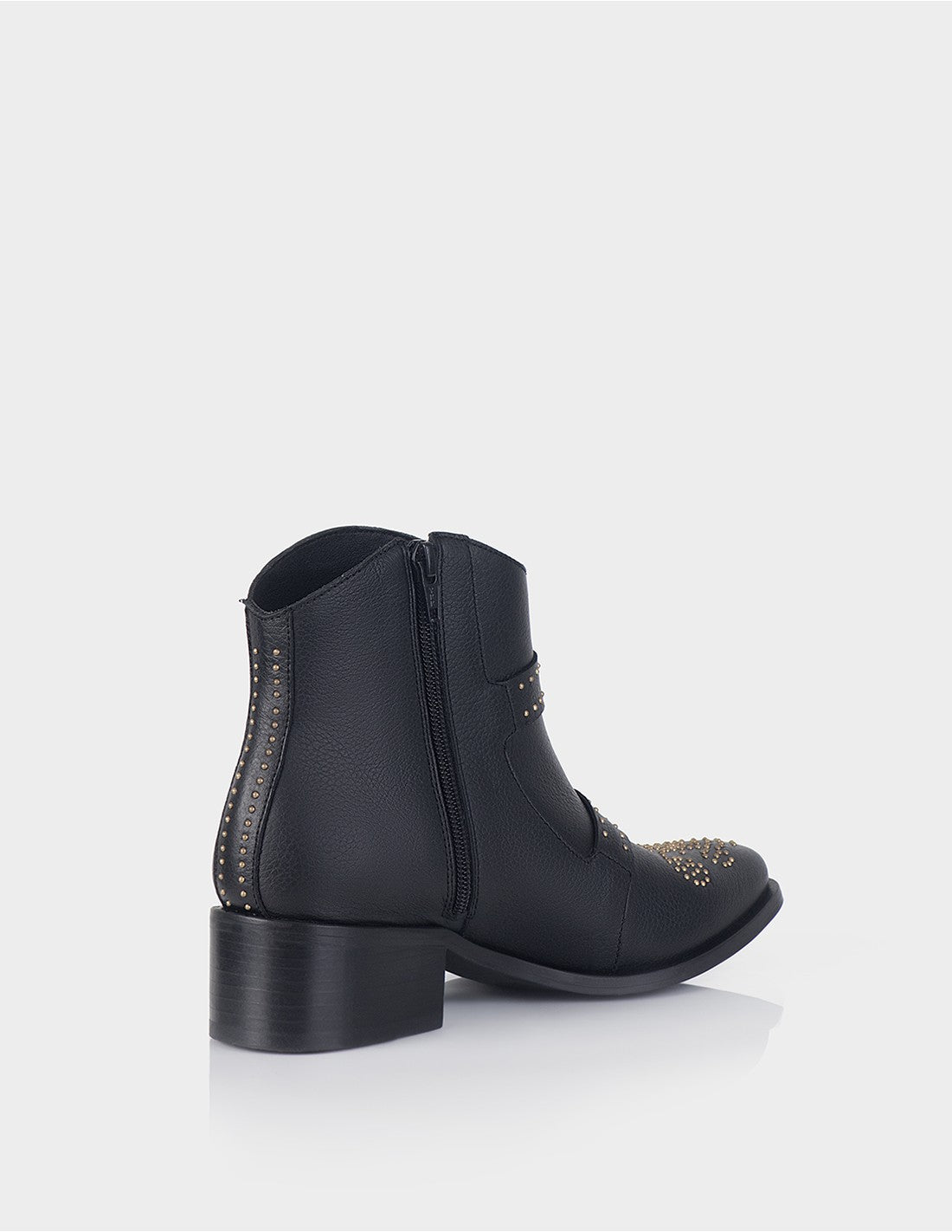 Botin Cizma Cuero Negro