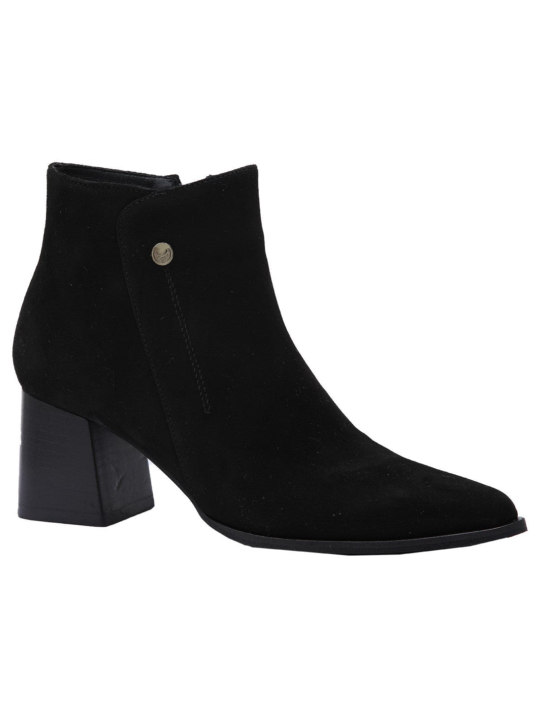 Botin Lihana Cuero Ante Negro
