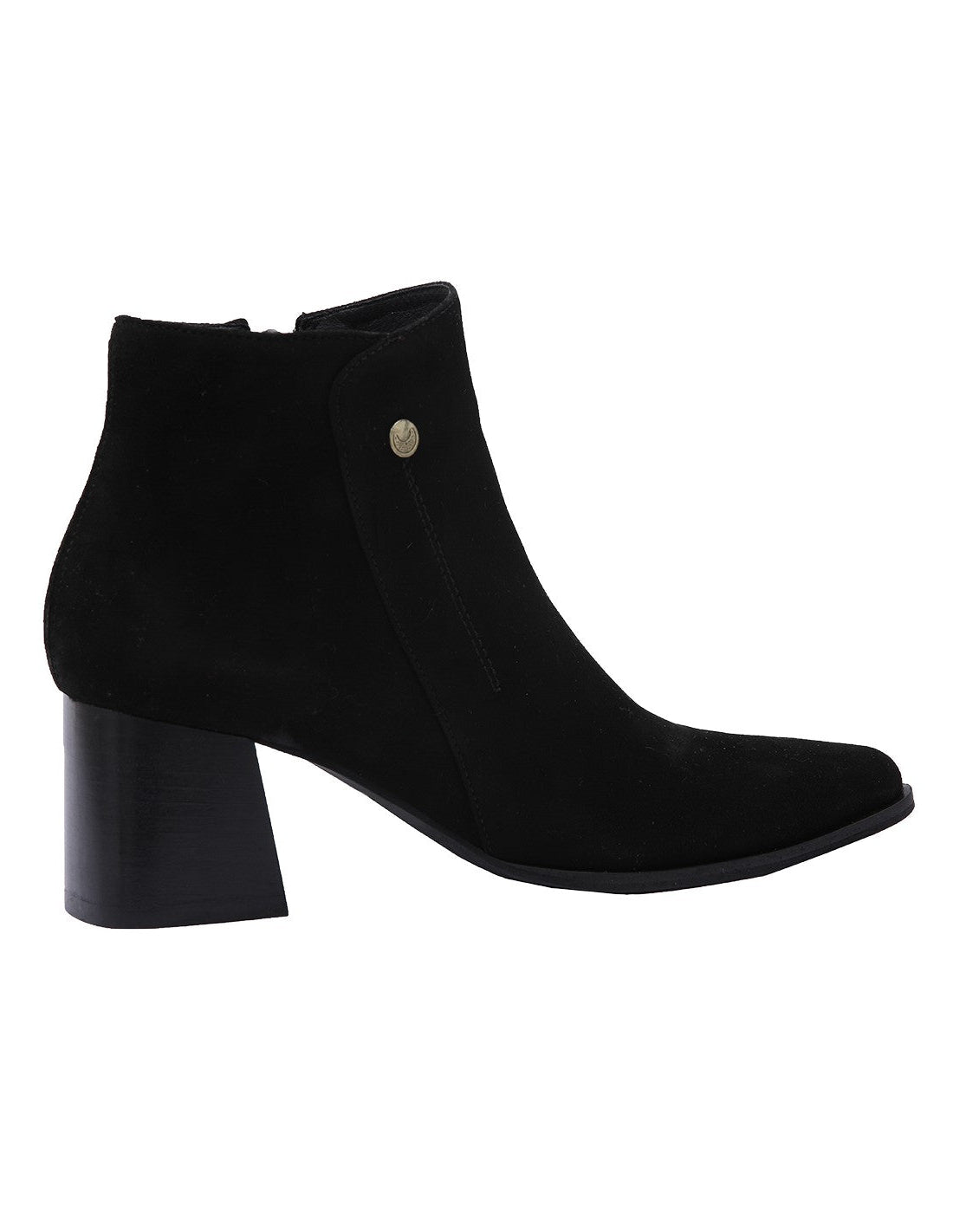 Botin Lihana Cuero Ante Negro