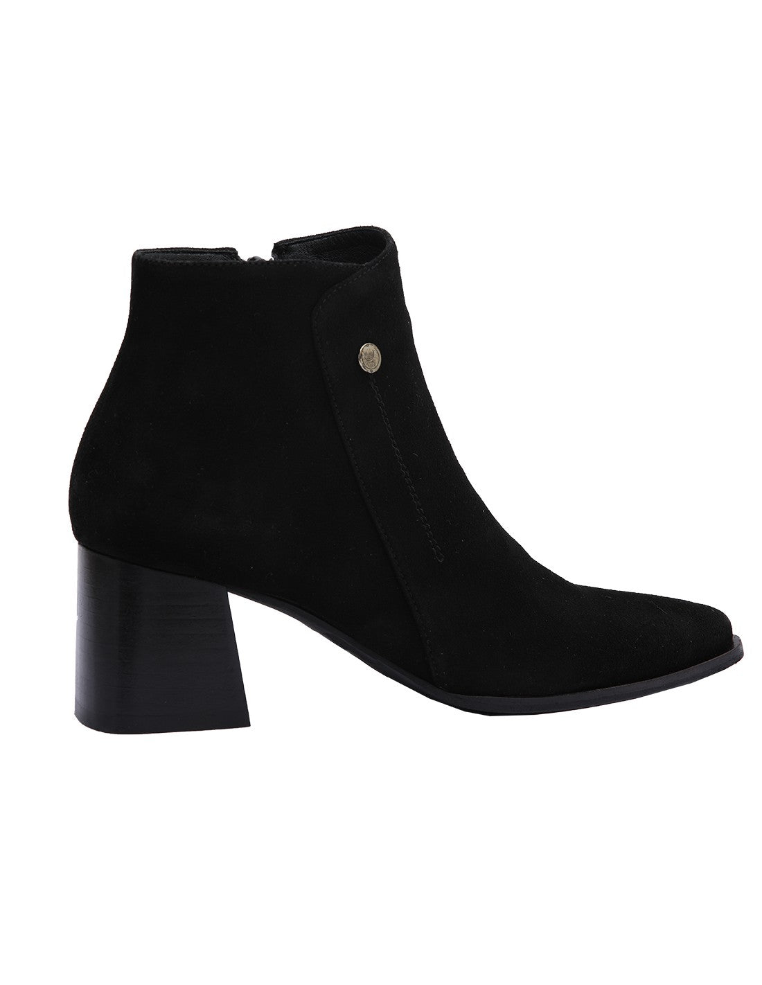 Botin Lihana Cuero Ante Negro
