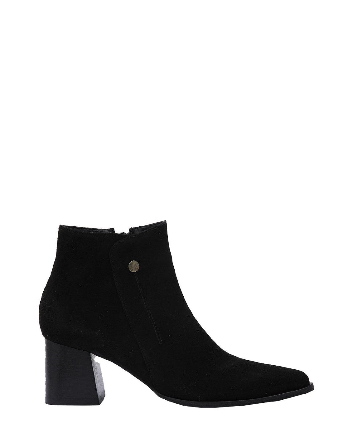 Botin Lihana Cuero Ante Negro