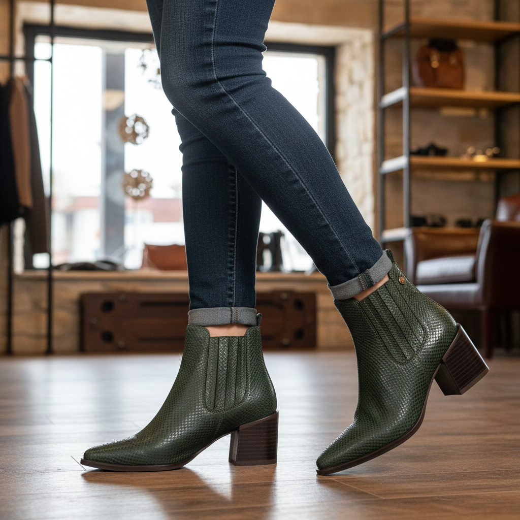 Botin Lisboa Croco Verde