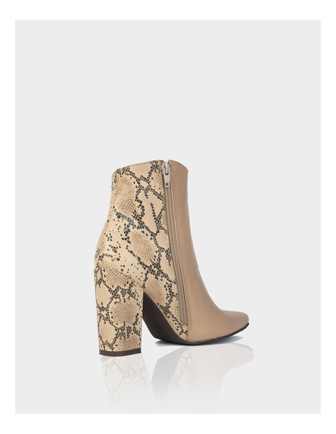 Botin Mahon Cuero Piton x Napa Almendra
