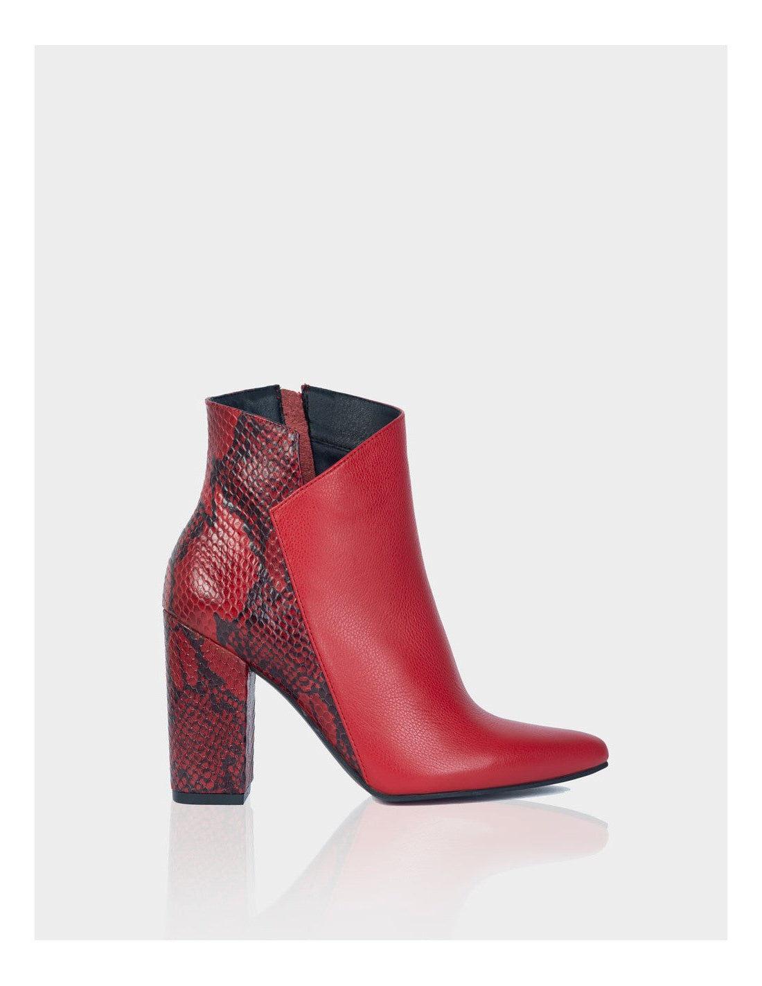 Botin Mahon Cuero Piton x Napa Rojo