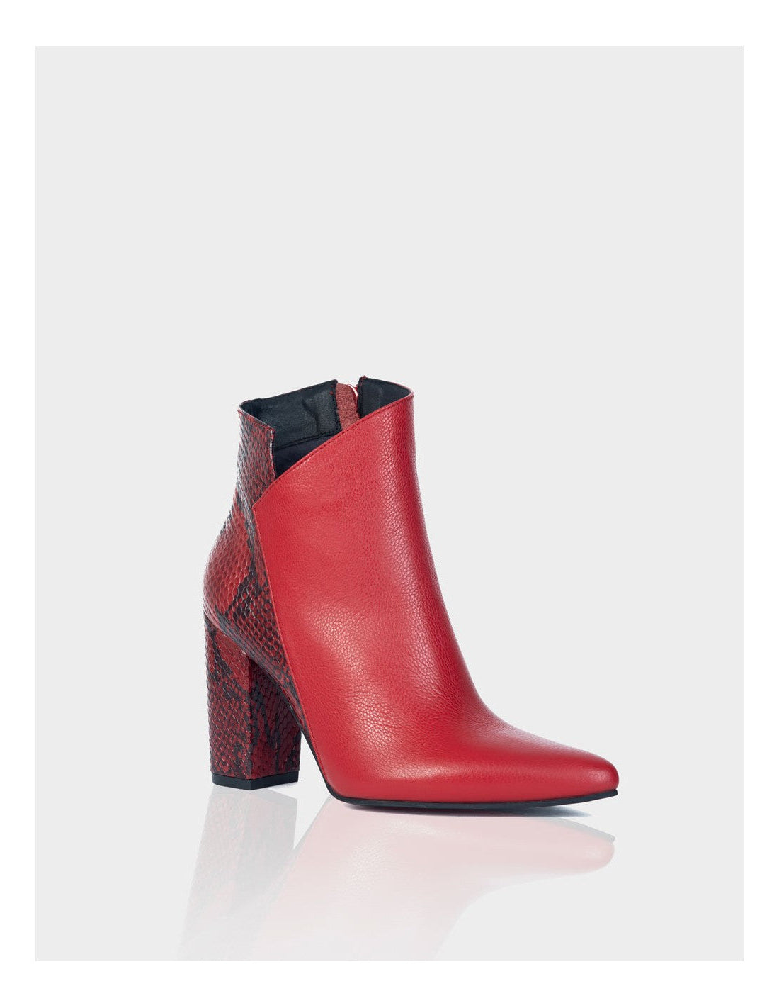 Botin Mahon Cuero Piton x Napa Rojo