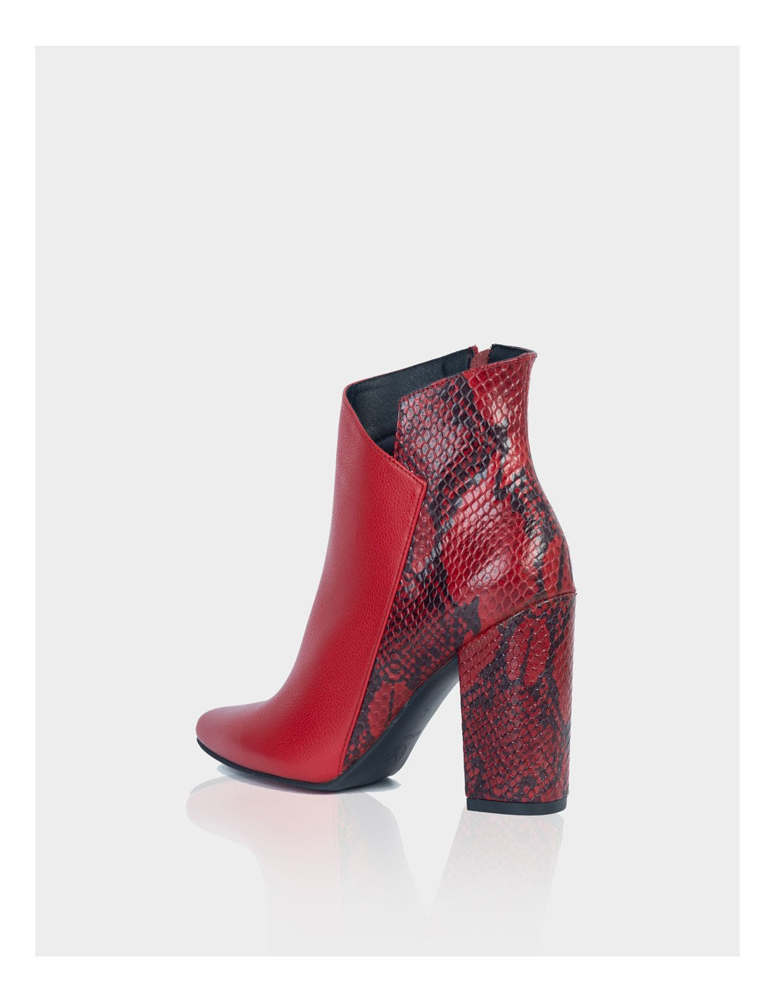 Botin Mahon Cuero Piton x Napa Rojo
