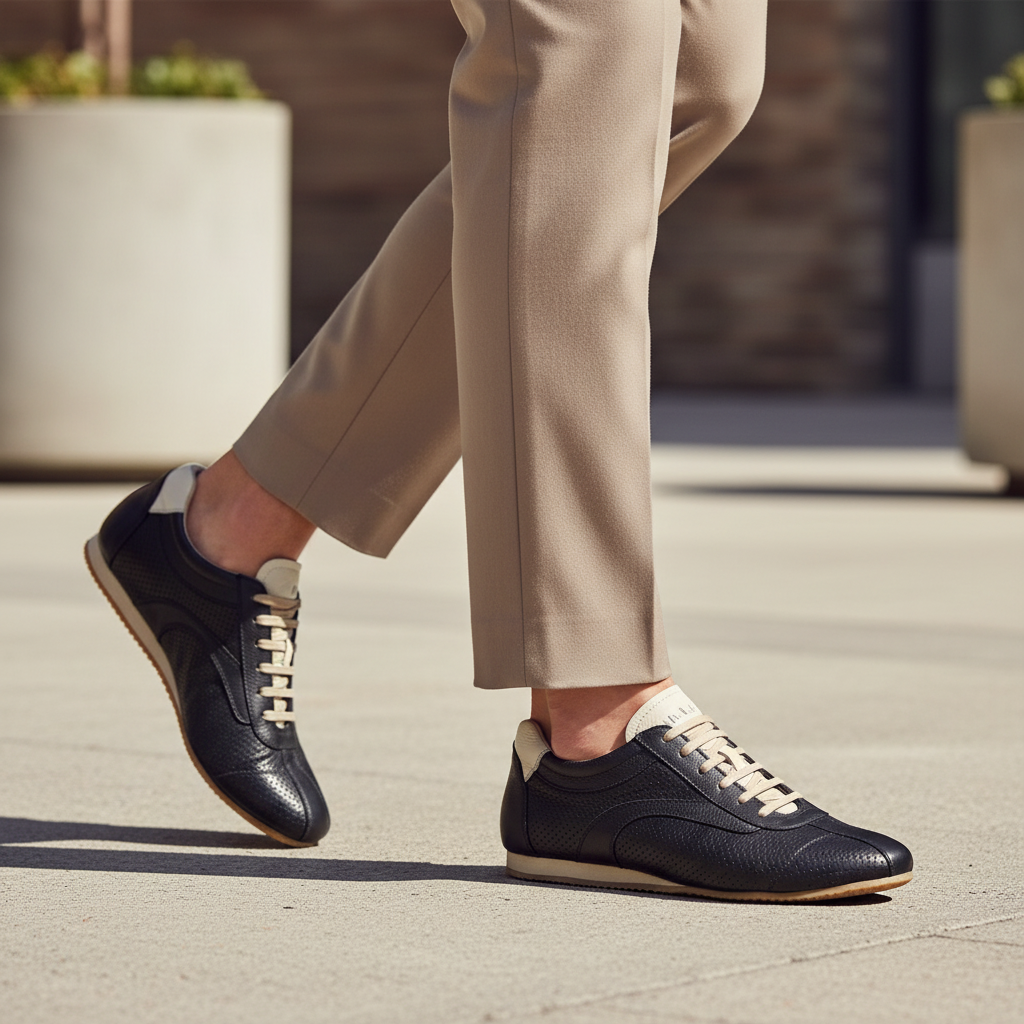 Mina Sneaker Cuero Negro