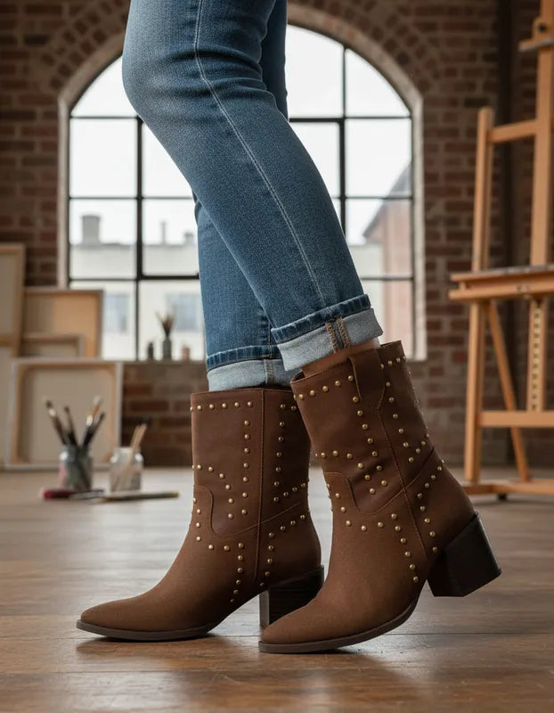 Botin Levella Cuero Caramelo