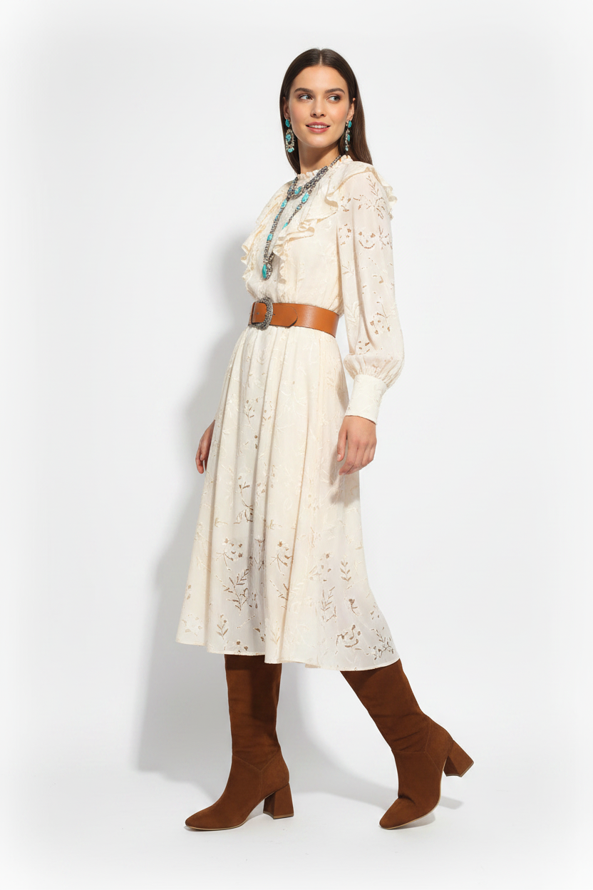 Bota Evangeline Cuero Ante Canela