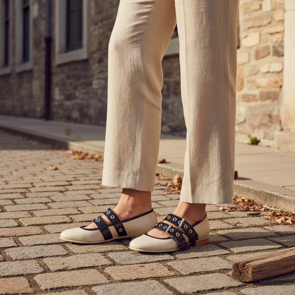 Mary Jane Peyton Beige X Negro