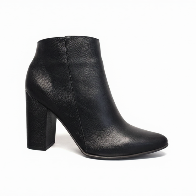 Botín May en cuero Negro