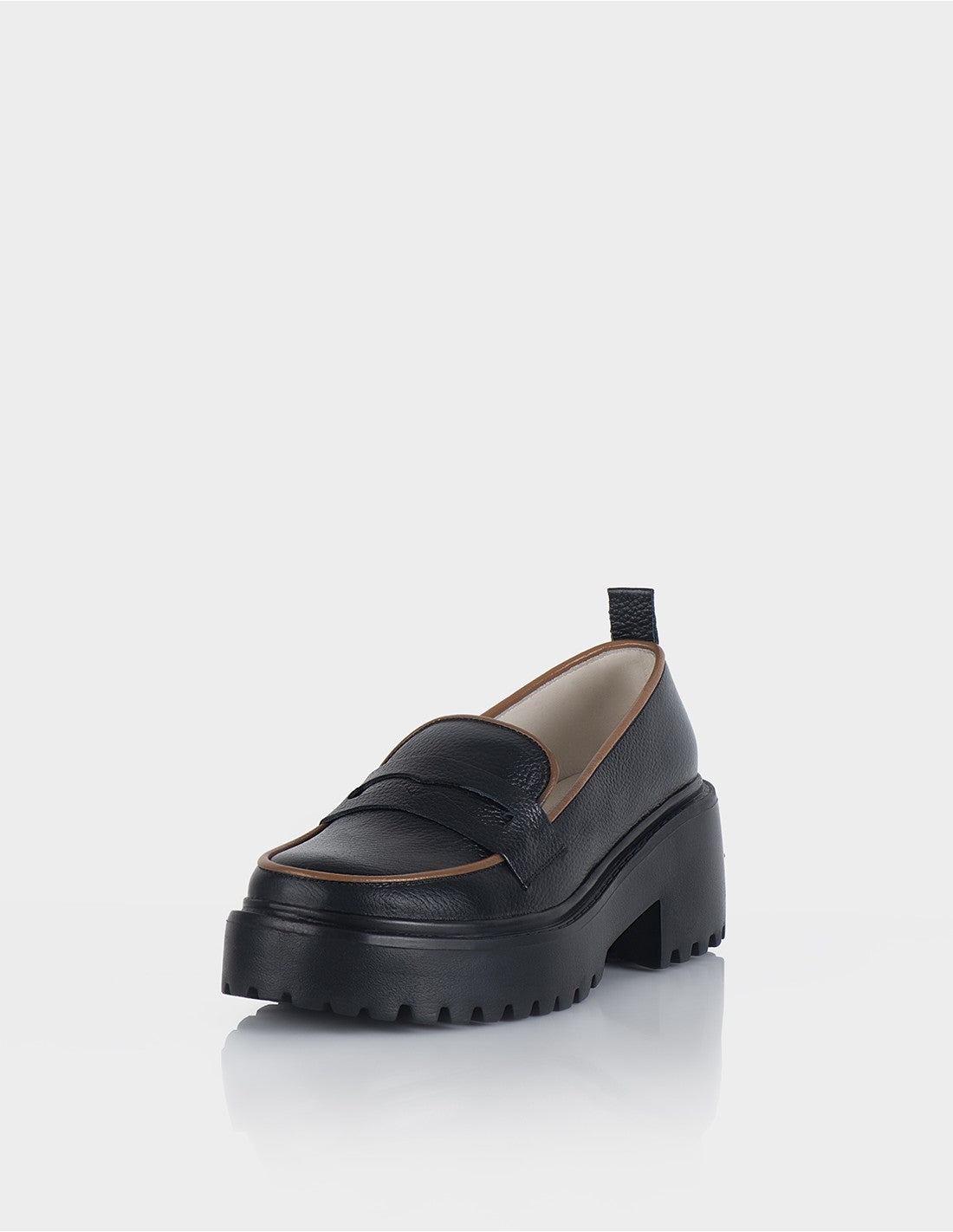 Mocasin Penny Negro x Miel