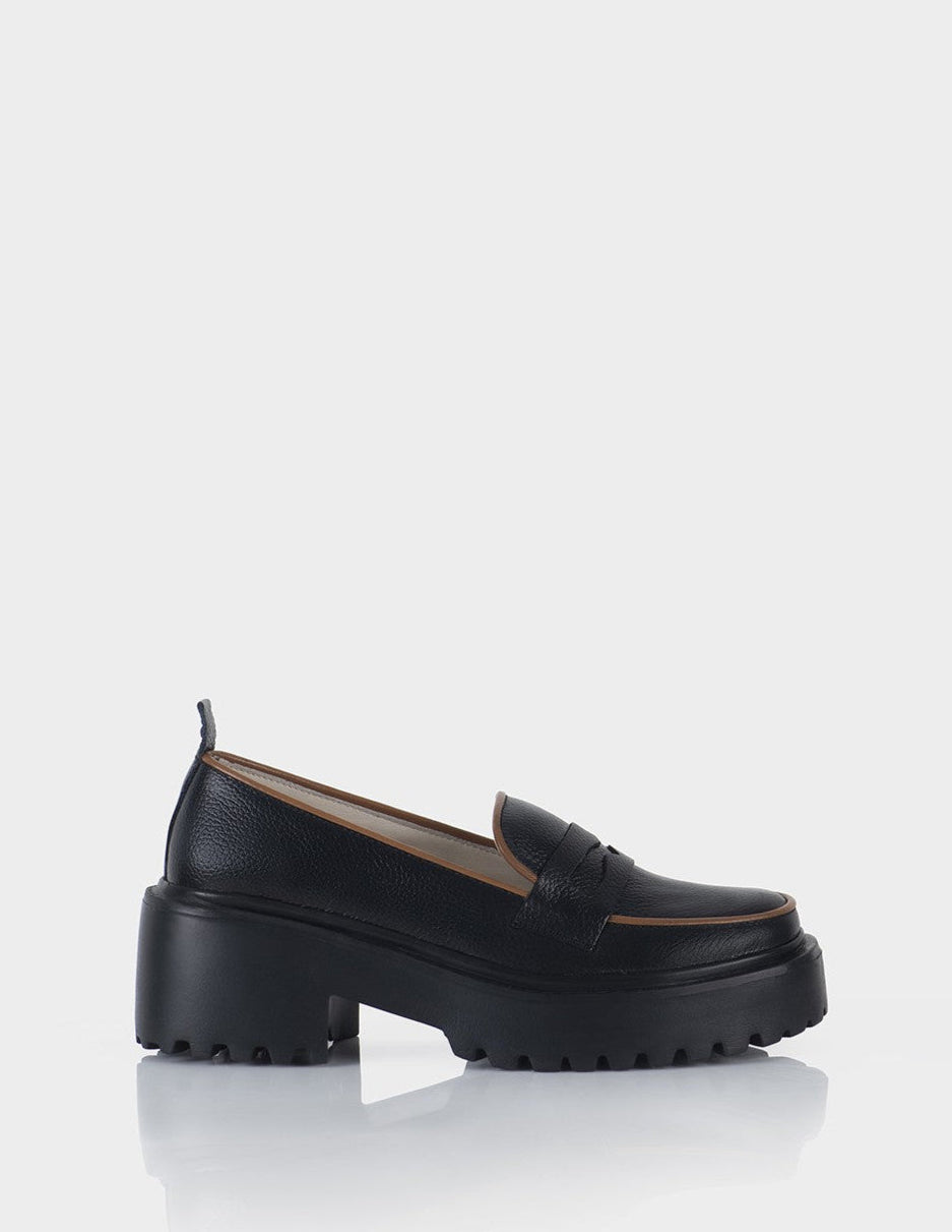 Mocasin Penny Negro x Miel