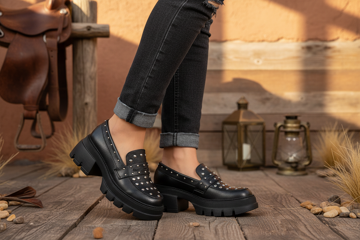 Mocasin Zarek Cuero Negro