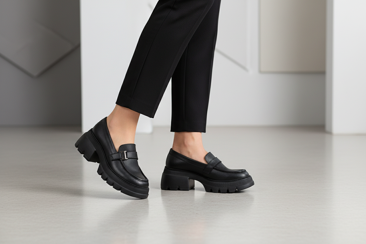 Mocasin Zenda cuero Negro