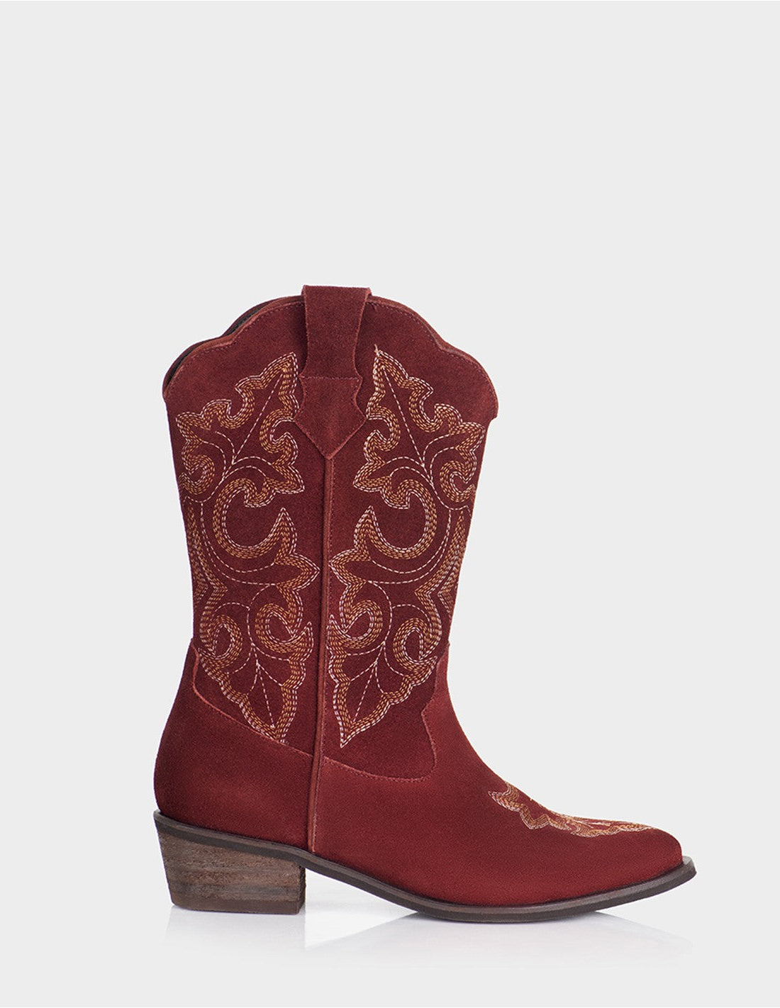 Texana Amber Cuero Gamuza Vino