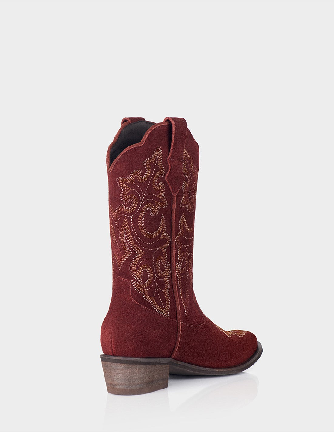 Texana Amber Cuero Gamuza Vino