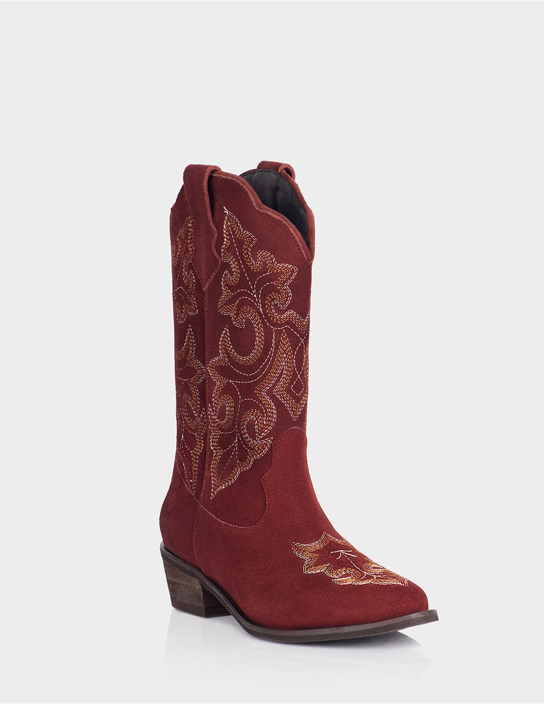 Texana Amber Cuero Gamuza Vino