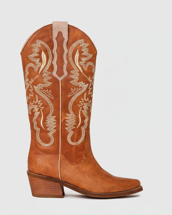 Texana Devi Cuero Craquelado Miel