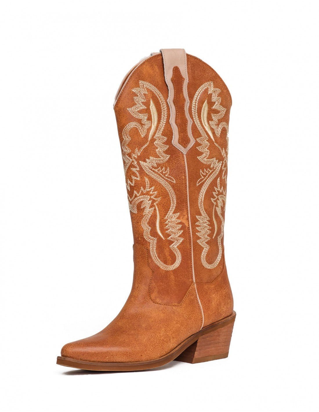 Bota Texana Devi Cuero Craquelado Miel