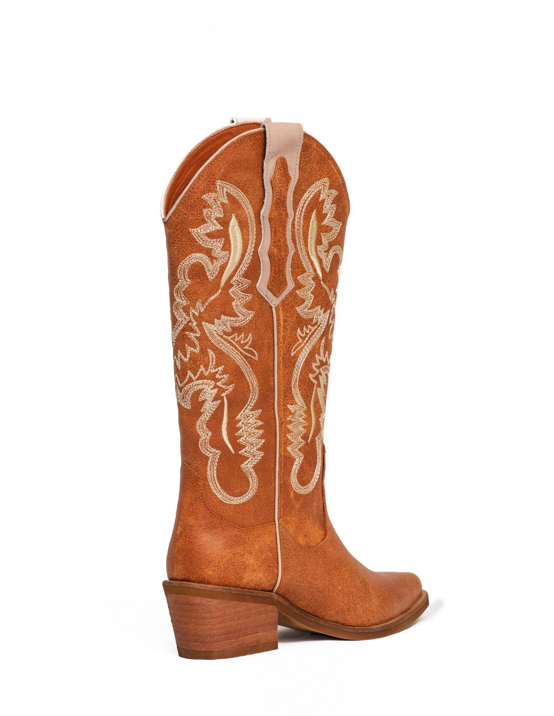 Bota Texana Devi Cuero Craquelado Miel