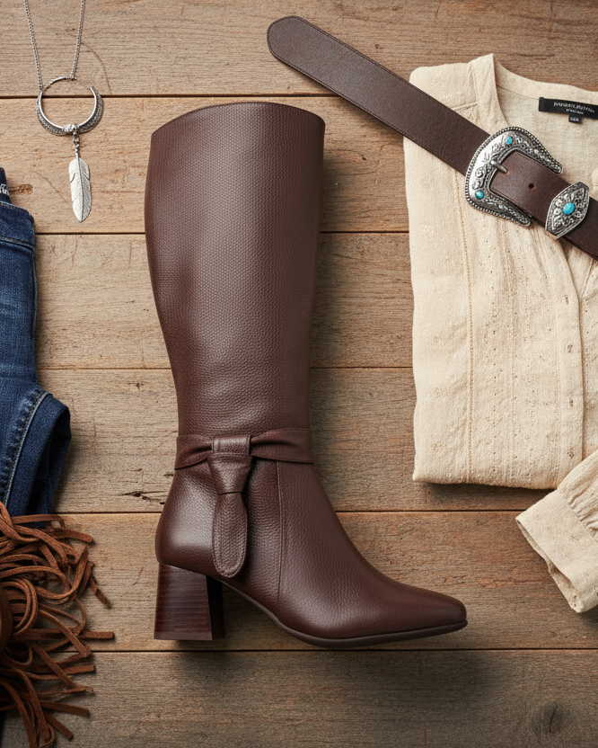 Bota Vitalia Cuero Cafe